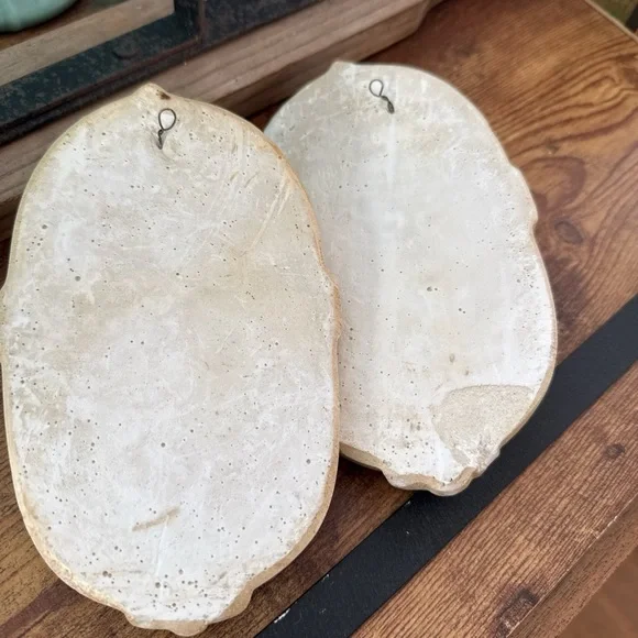 Vintage Ceramic Wall Plaques with Figures - Picture 2 of 2